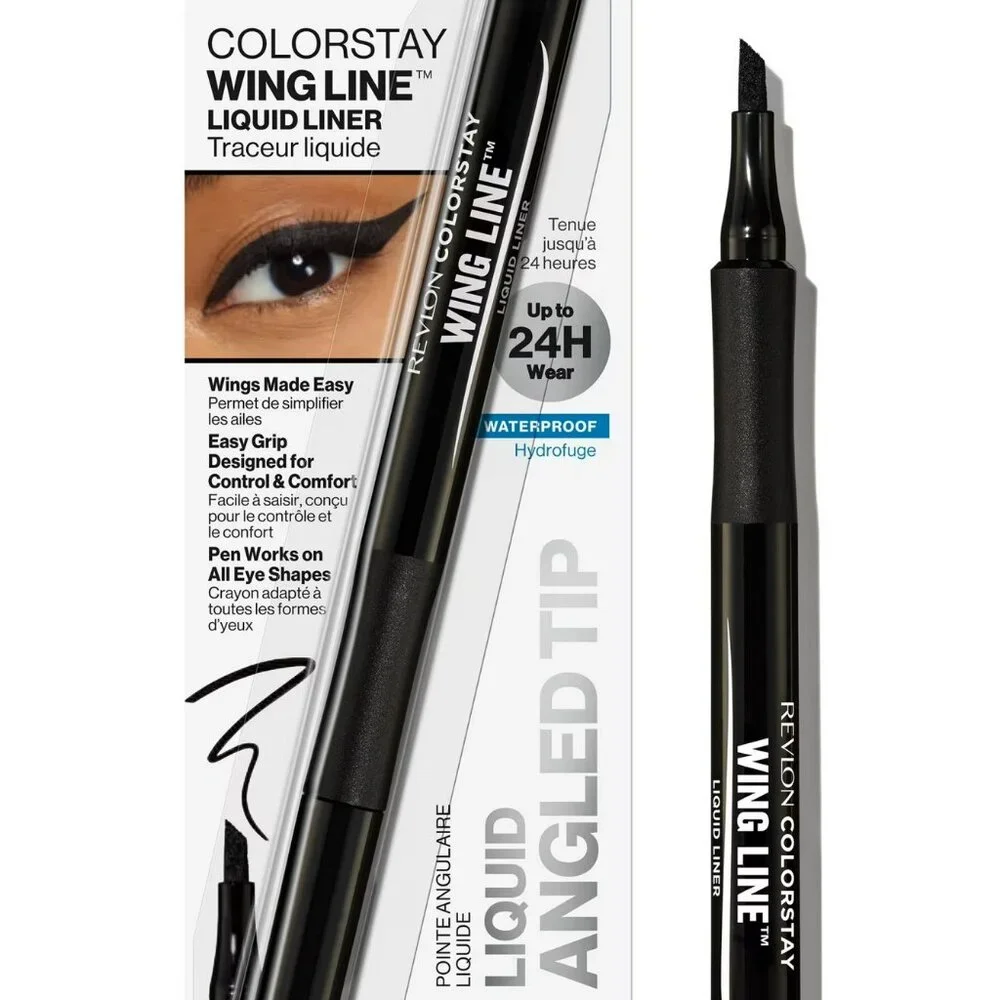REVLON ColorStay Black Winged Liquid Liner and Charcoal Pencil Eyeliner BUNDLE